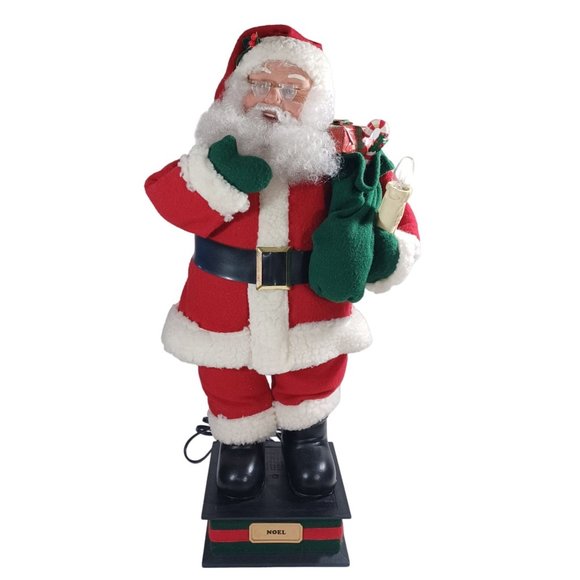 Vtg Realistic 25" Animated Moving Lighted Santa Claus Motionette Christmas Decor